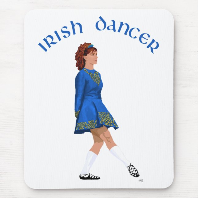Soft Shoe Irish Dancer in Blue Mousepad (Vorne)