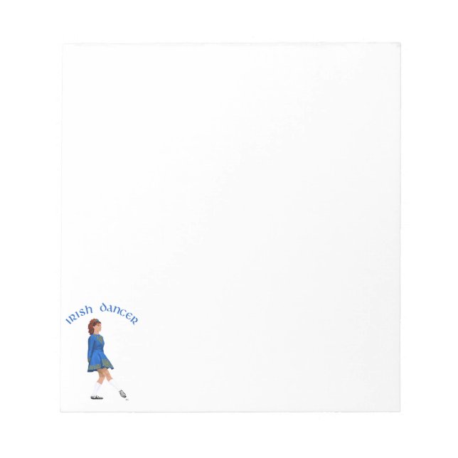 Soft Shoe Irish Dancer in Blue Notizblock (Vorderseite)