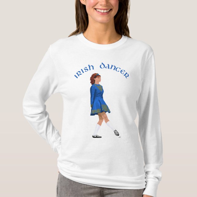Soft Shoe Irish Dancer in Blue T-Shirt (Vorderseite)