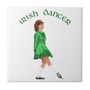 Soft Shoe Irish Dancer in Green Fliese