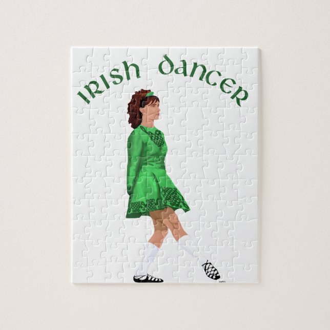 Soft Shoe Irish Dancer in Green Puzzle (Vertikal)