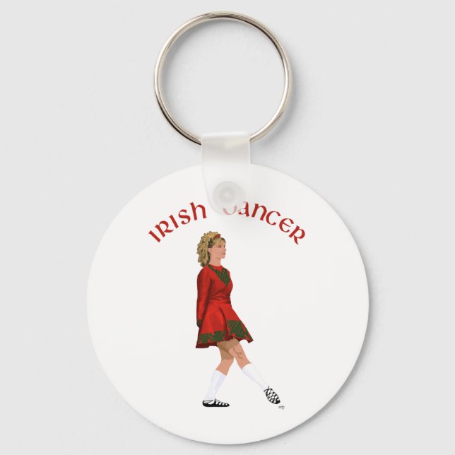 Soft Shoe Irish Dancer in Red Schlüsselanhänger (Vorderseite)
