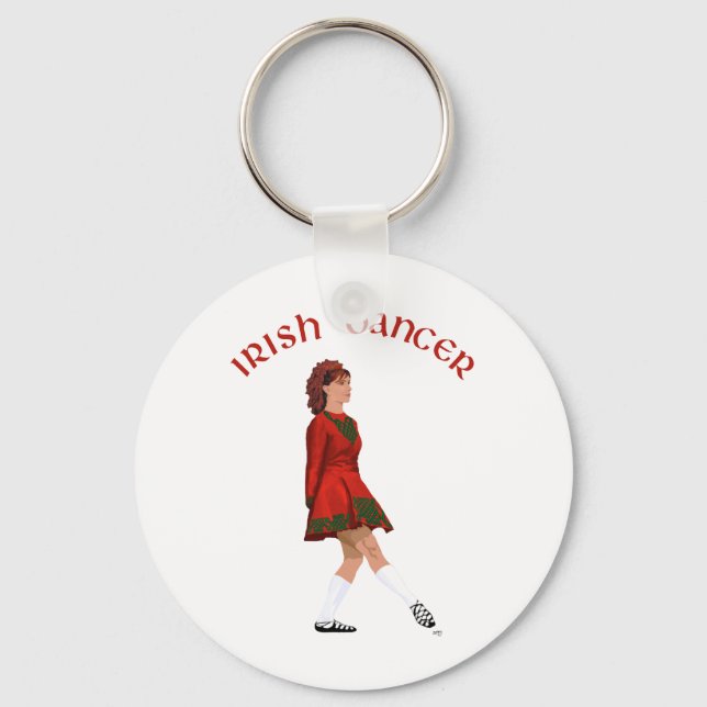 Soft Shoe Irish Dancer in Red Schlüsselanhänger (Vorderseite)