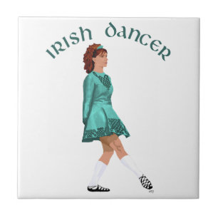 Soft Shoe Irish Dancer in Türkis Fliese