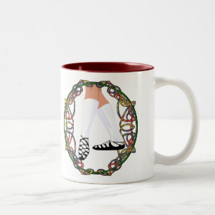 Soft Shoe Tänzer - Keltische Knotenmuster Zweifarbige Tasse