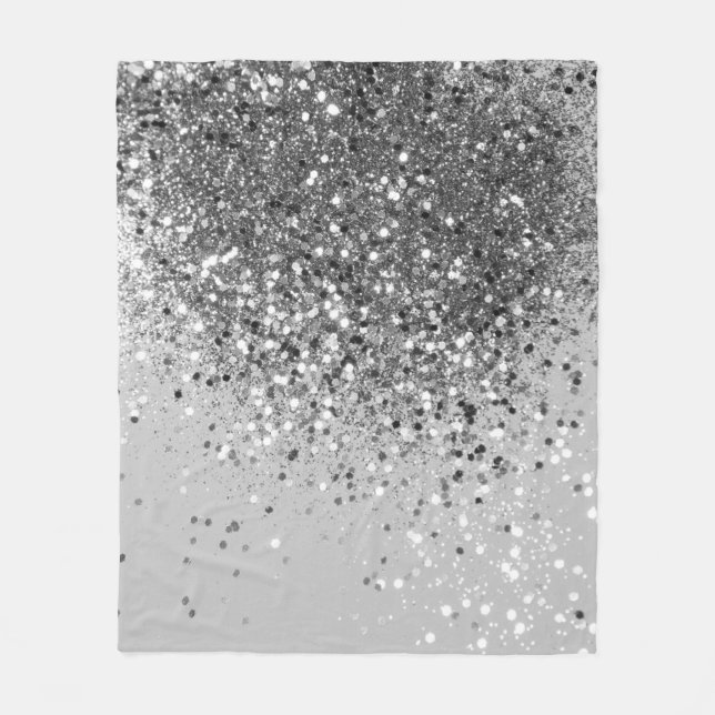 Soft Silver Grauer Glitzer #1 Fleecedecke (Vorderseite)