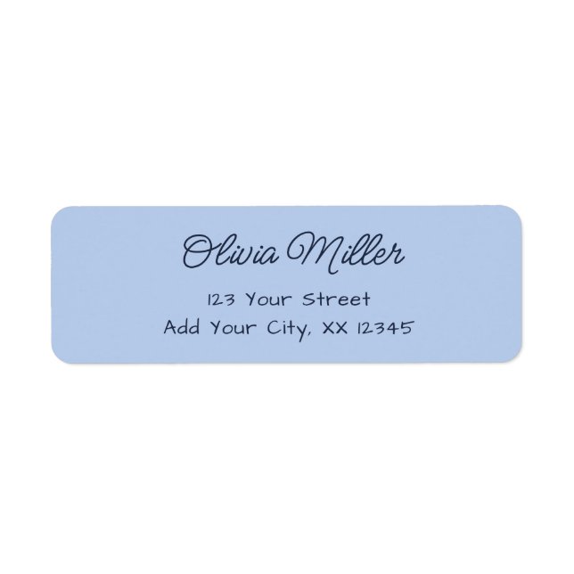 Soft Sky Blue - Modern Address Label (Vorne)