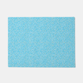 Soft Sky Blue & White Watercolor Ditsy Floral Patt Fußmatte