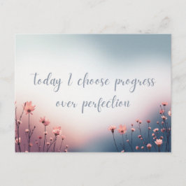 Soft Sky Celebrate Growth and Progress Affirmation Postkarte