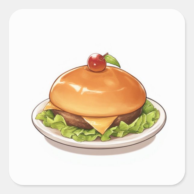 Soft Soft Art Quadratischer Aufkleber (Vorderseite)