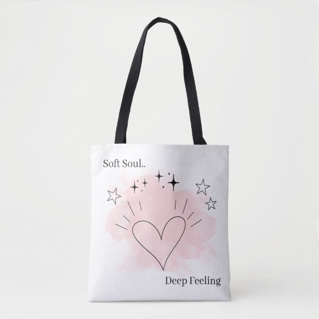 Soft Soul Deep Feeling Personalized Tote Bag (Vorderseite)