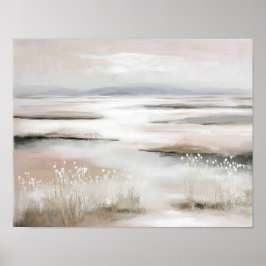 Soft Spring Marsh #2 – Minimalist Pastel Landscape Poster