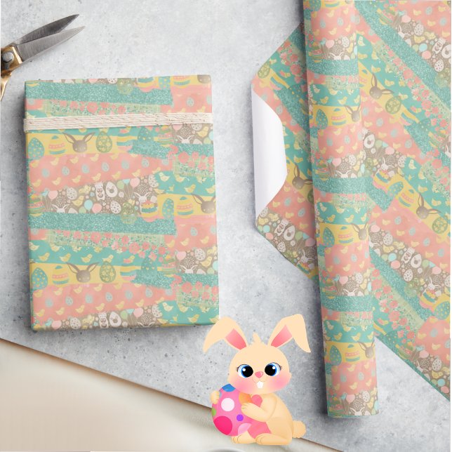 Soft Spring Osterfarben Niedlich Gelbe Chicks Geschenkpapier (Von Creator hochgeladen)