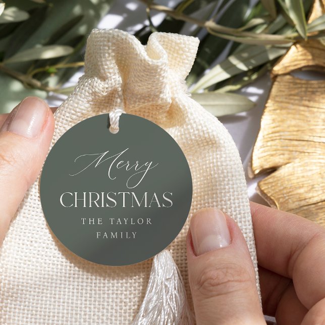 Soft Spruce Grün Personalisierte Weihnachtsgeschen Geschenkanhänger (Von Creator hochgeladen)