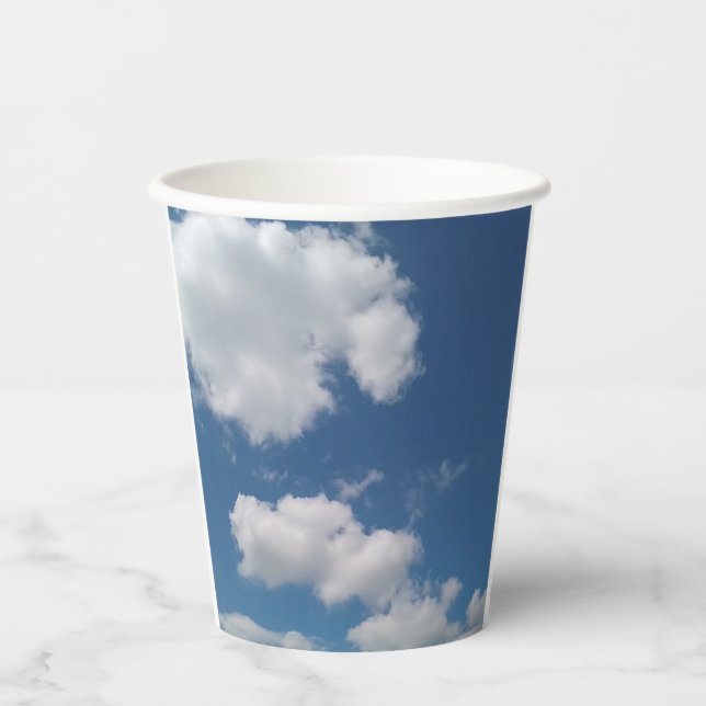 Soft squidgy Flecken Wolken Pappbecher (Vorderseite)