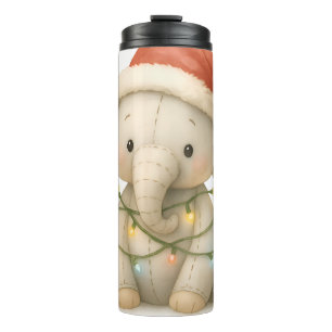 Soft Stitches Elefant Weihnachts-Thermal-Tumbler Thermosbecher