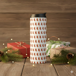 Soft Stitches Weihnachtsstrumpf-Reisebecher Thermosbecher