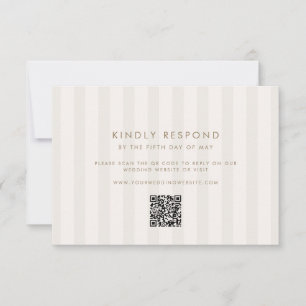 Soft-Streifen-Hochzeit RSVP Karte