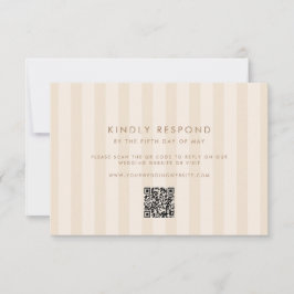 Soft Stripes Wedding RSVP Karte