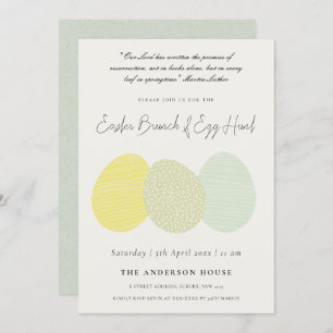 SOFT SUBTLE PASTEL EASTER EGGS BRUNCH & EGG HUNT EINLADUNG