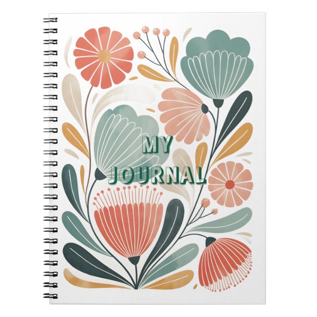 Soft Summer Floral Spiral Photo Notebook Notizblock (Vorderseite)