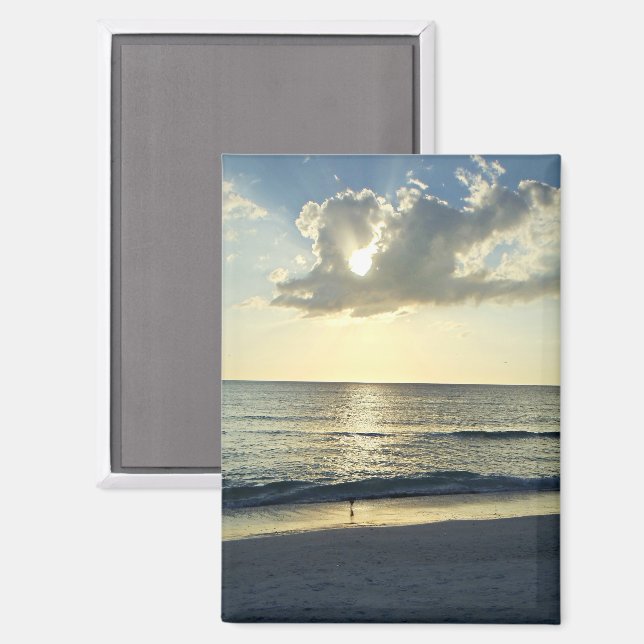 Soft Sunrise on the Coast Magnet (Vorderseite/Rückseite)