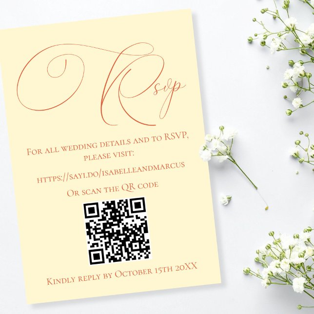 Soft Sunset Hues Wedding Website UAWG RSVP Karte (Soft Sunset Hues Wedding Website RSVP)