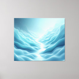 Soft Surreal Aqua Dreamscape Abstract Calming Leinwanddruck