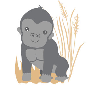 Soft Tones Baby Gorilla Soft Cotton Strampler