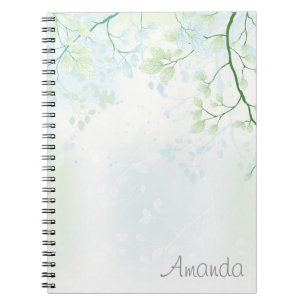 Soft Trees & Blätter Notebook Notizblock