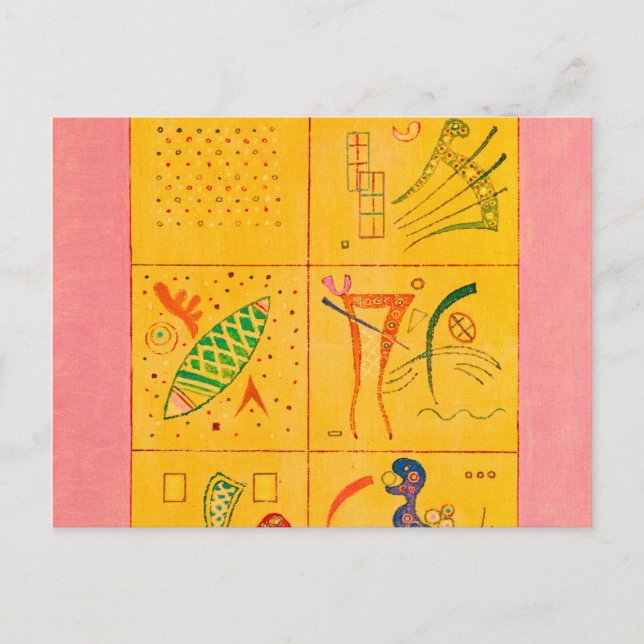 Soft Trifles, 1937 von Wassily Kandinsky Postkarte (Vorderseite)