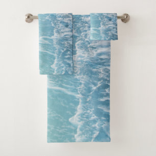 Soft Turquoise Ocean Dream Waves #2 #water #decor  Badhandtuch Set
