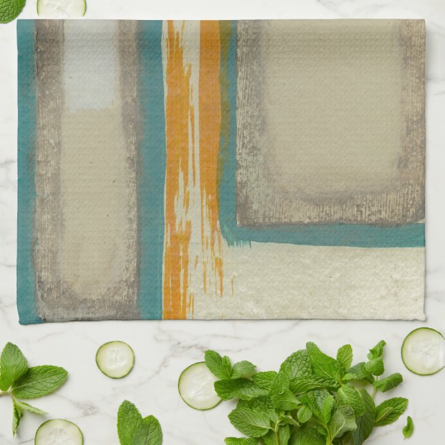 Soft und Bold Rothko Inspiriert Abstrakt Geschirrtuch (Gefaltet)