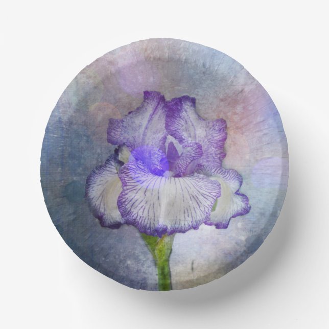 Soft und Hübsche Iris Pappteller (Vorderseite)