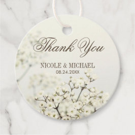 Soft Vintage Gipskraut Hochzeit Vielen Dank Geschenkanhänger