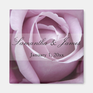 Soft Violet Rose Personal Wedding Magnet