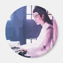 Soft Wangji spielen den Zither