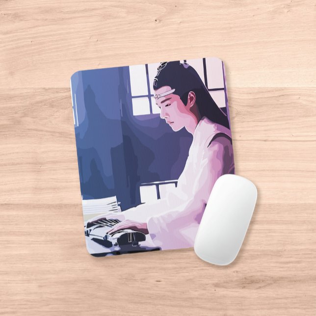 Soft Wangji spielen den Zither Mousepad (Von Creator hochgeladen)