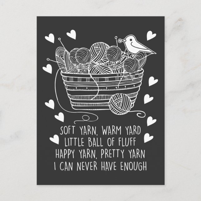 Soft Warm Garn Steppstrick Strickquilter Postkarte (Vorderseite)