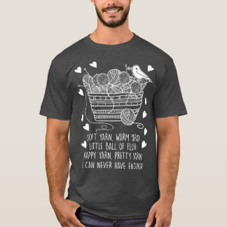 Soft Warm Garn Steppstrick Strickquilter T-Shirt