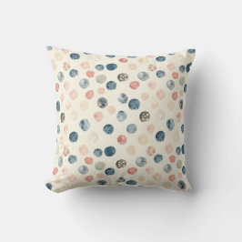 Soft Watercolor Polka Dots Throw Pillow Kissen
