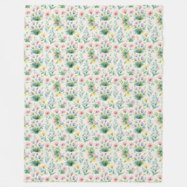 soft watercolor windflowers fleecedecke
