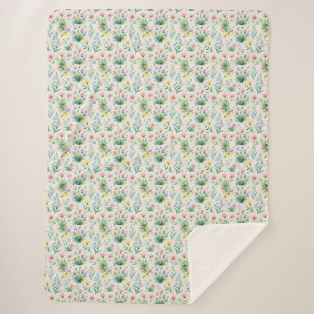 soft watercolor windflowers sherpadecke (Vorderseite)
