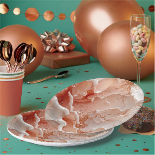 Soft Waves & Golden Lines Pappteller