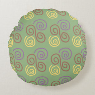 Soft Whirl Mosaik Rundes Kissen