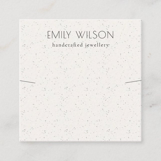 Soft White Keramik Texture Necklace Band Display Quadratische Visitenkarte (Vorderseite)
