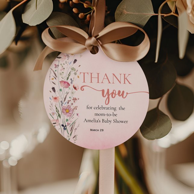 Soft Wildblume Vielen Dank Geschenkanhänger (Von Creator hochgeladen)