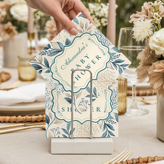 Soft Wildflower Cottage Baby Shower Serviette (Von Creator hochgeladen)