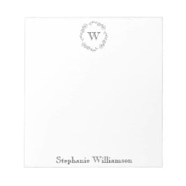 Soft Wildflower Monogram – Personalized Stationery Notizblock