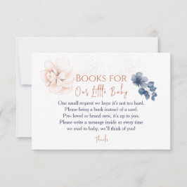 Soft Wildflowers Modern Books For Baby RSVP Karte